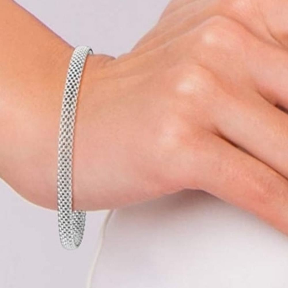 Sterling Silver Italian Mesh Bracelet